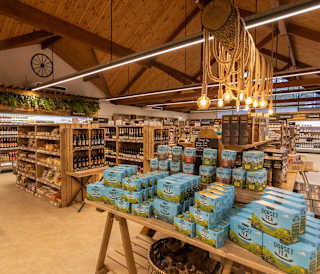 The interior of our beautiful Acorn Village Store at Sandy Balls.