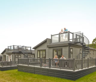 The exterior of our Exclusive Indulgent Rooftop Lodge. Book your holiday now!