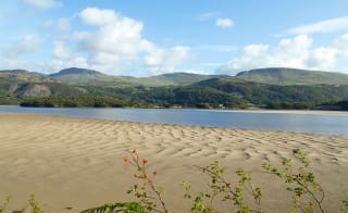 A view of the beach with direct access from Barmouth Bay Holiday Park. image