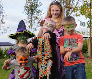 Children in costume for our Halloween activities.