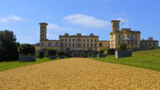 An image of Osbourne House in the Isle of Wight on a summers day.