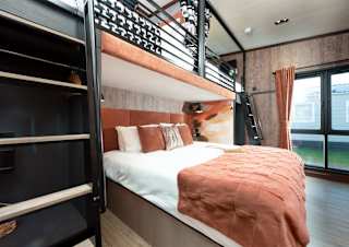 Bunk bed & single beds inter-locked as superking option