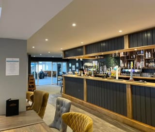 The bar area of The Sunset Bar & Eatery at our holiday park in Cornwall, Newperran.