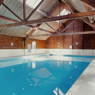 An image of the indoor pool at Barmouth Bay Holiday Park, North Wales.