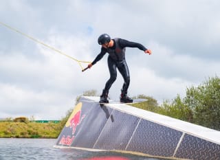 A man wakeboaring at our Retallack Resort and Spa, Cornwall. image