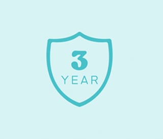 Three-year warranty for peace of mind