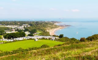 The views over our stunning park, Whitecliff Bay, Isle of Wight on a sunny day. image