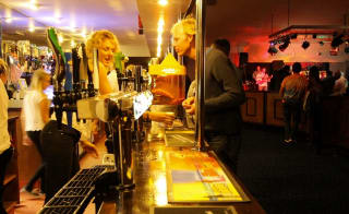 A shot from the bar in the Dynamite Bar at St Ives Bay holiday park. image