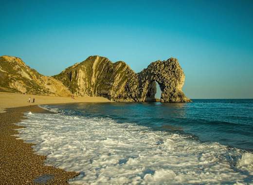 An image of Durdle Door on the coast of Dorset.