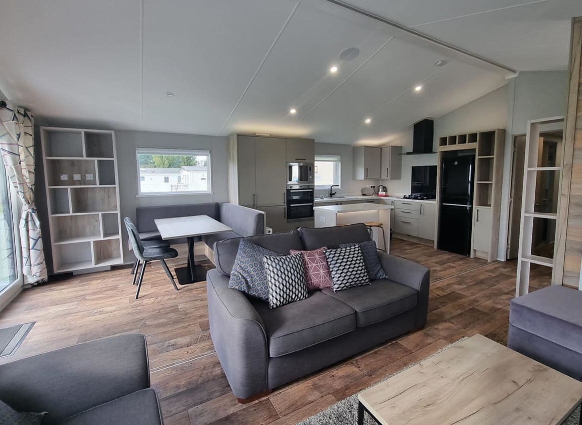 The living and lounge area of one of our exclusive accommodations, The Seaview Lodge. Book your holiday now! image
