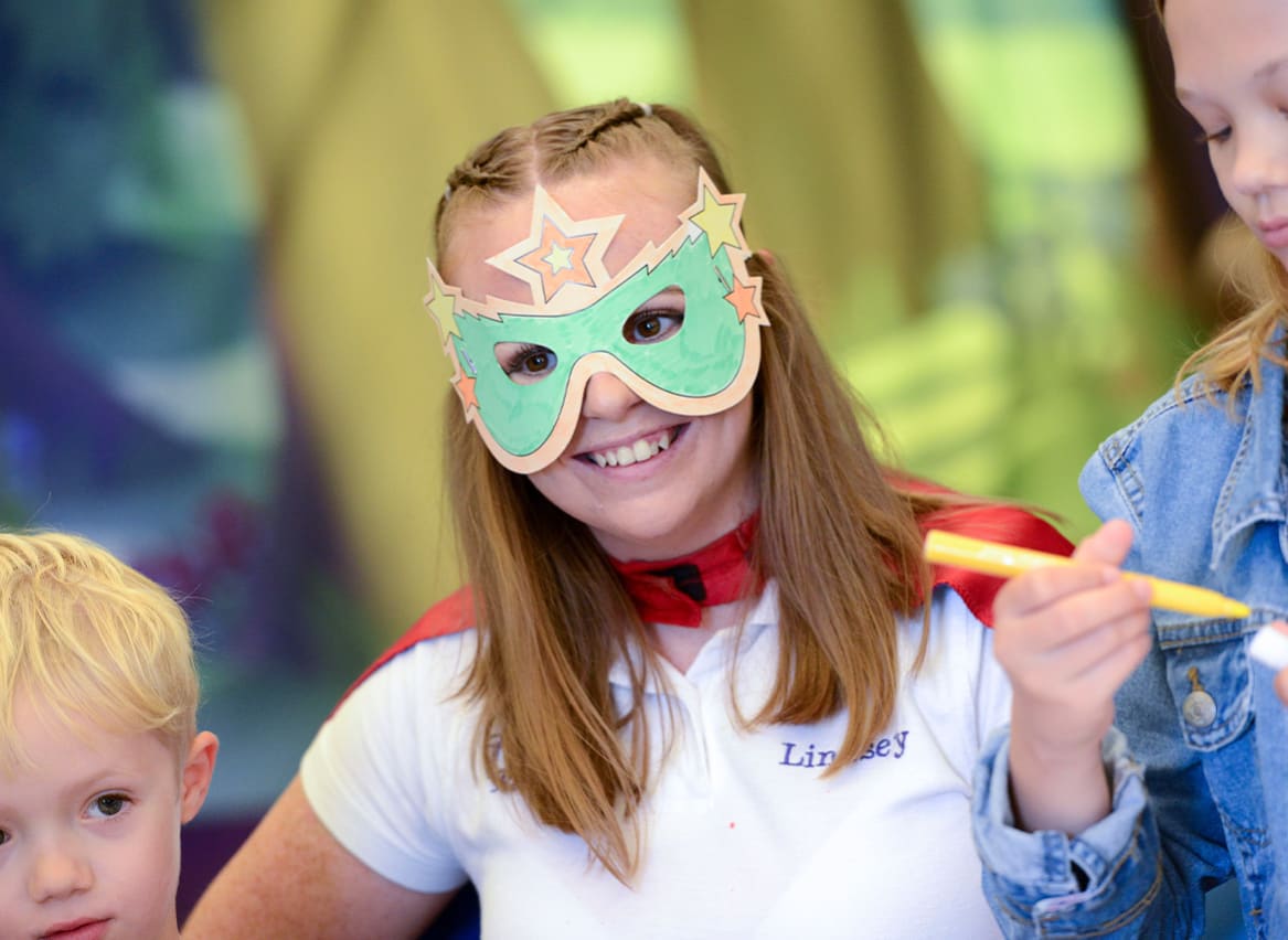 Superhero academy activity available at a selection of our Away Resorts parks. image