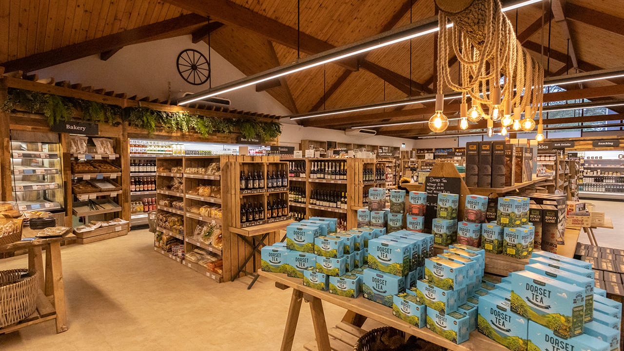 The interior of our beautiful Acorn Village Store at Sandy Balls.