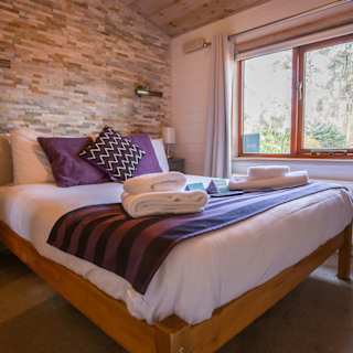 Comfortable double bed with pillows & linen included
