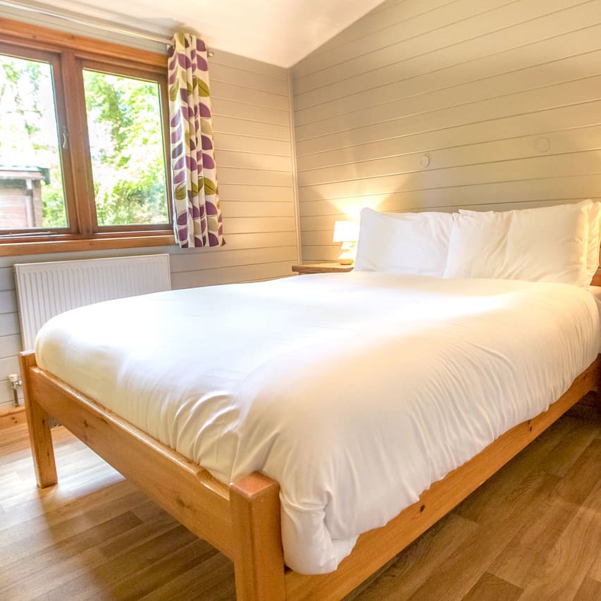 Comfortable double bed with pillows & linen included
