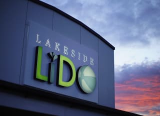 A close up image of the entrance to our Lakeside Lido at our lakeside paradise, Tattershall Lakes. image