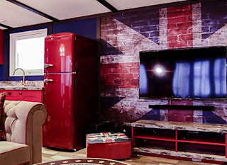 The lounge area of one of our exclusive accommodations, The Rockstar. Book your holiday now! image