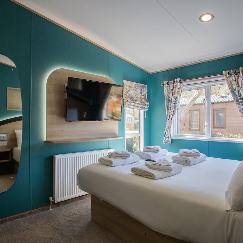 Comfortable double bed with pillows & linen included