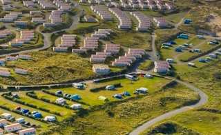 An aerial view over one of our static caravan and touring park, St Ives Bay. image