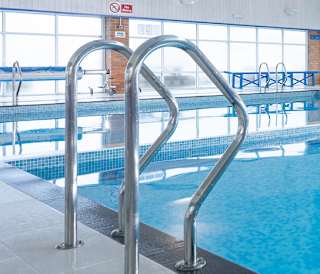 The indoor swimming pool at our holiday park in Cornwall, St Ives Bay. Fun for the whole family.