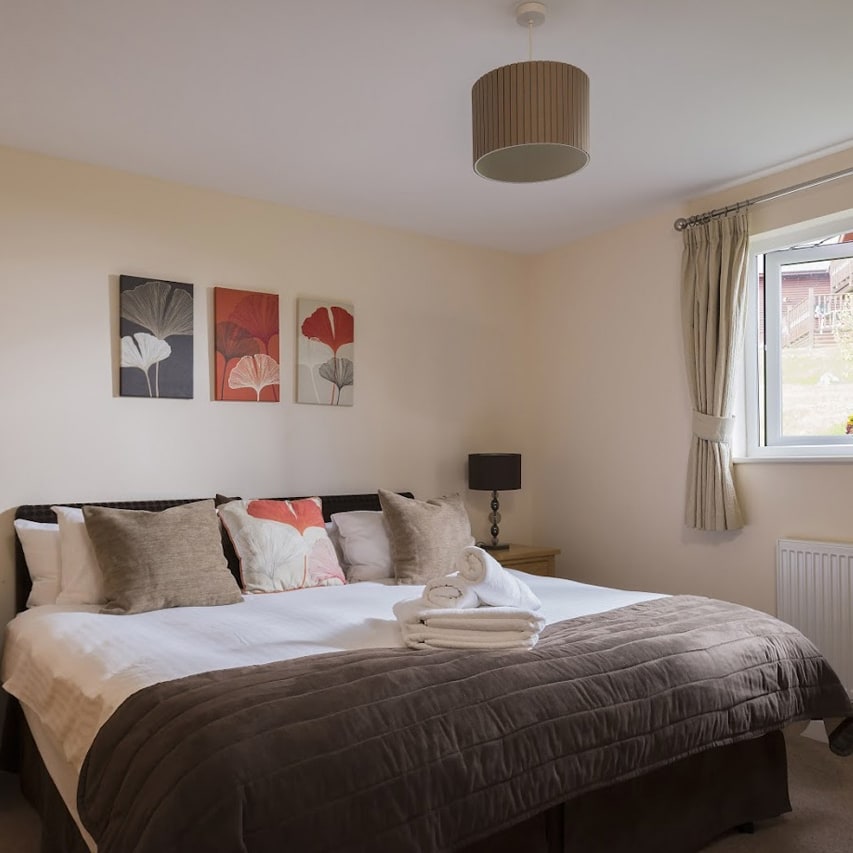 Comfortable double bed with pillows & linen included