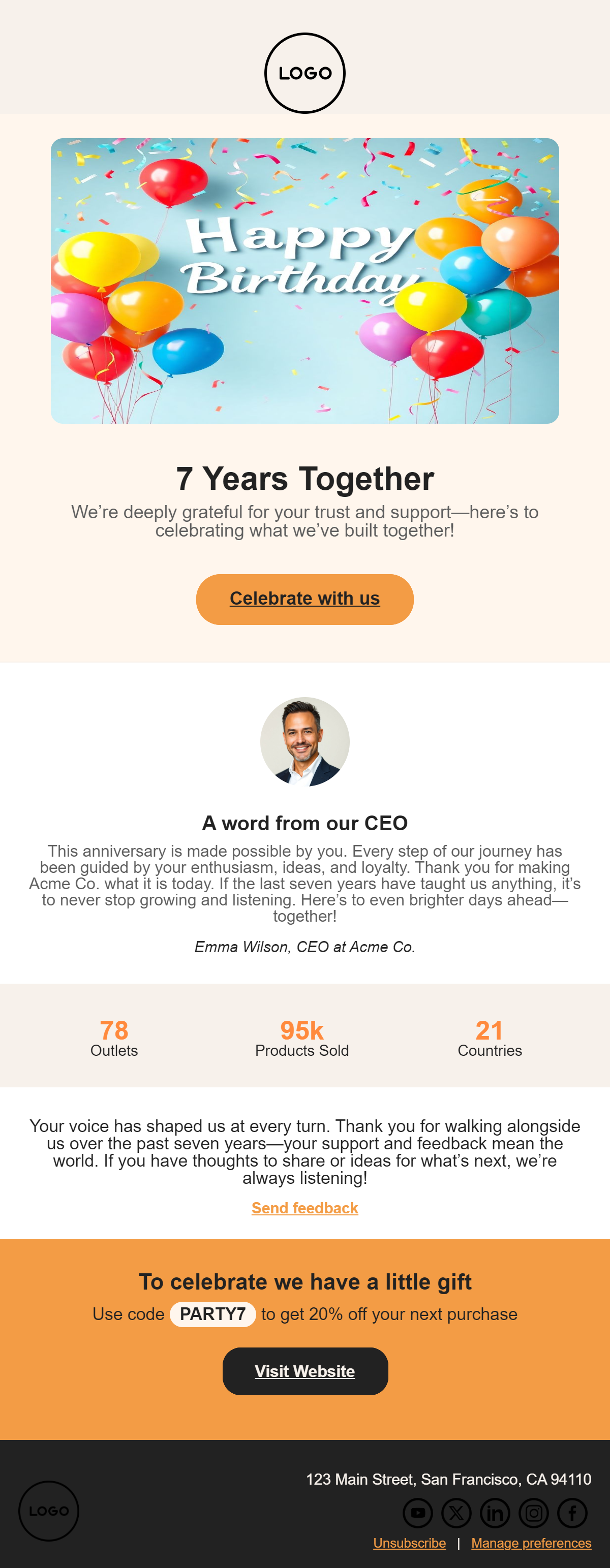 Feedback/Review (MJML)