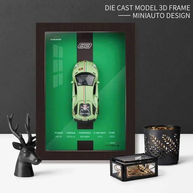 1:32 Photo Frame Version Alloy Metal Sports Car Model Simulation 3D ...