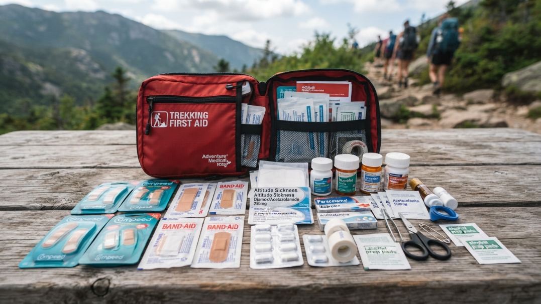 First aid kit and medicines for trekking in Nepal