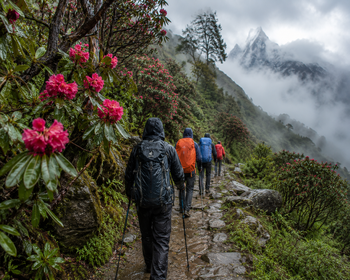 Monsoon trekking conditions on the Mardi Himal Trek