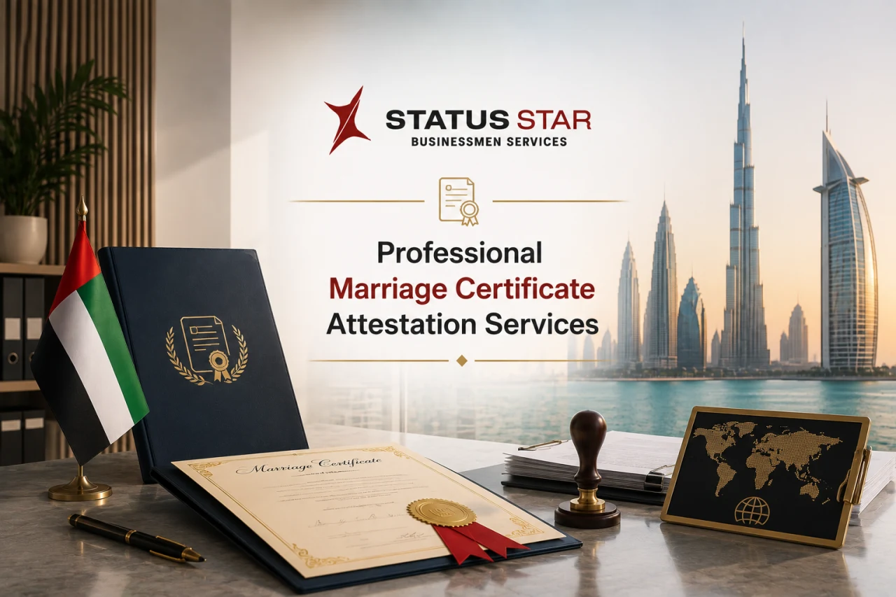 Marriage certificate attestation services in the UAE for legal document authentication and official use
