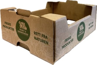 Kasser og brett i bølgepapp
