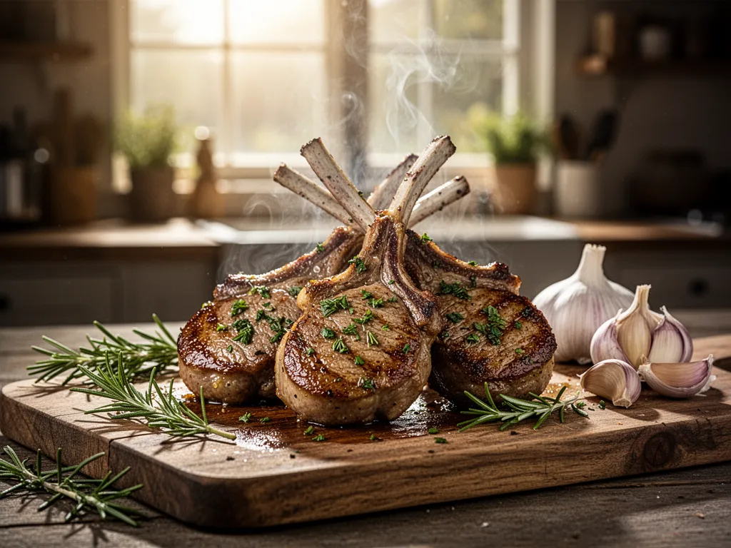 Quick Garlic Herb Lamb Chops