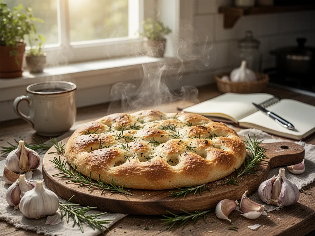 Rustic Garlic Herb Focaccia