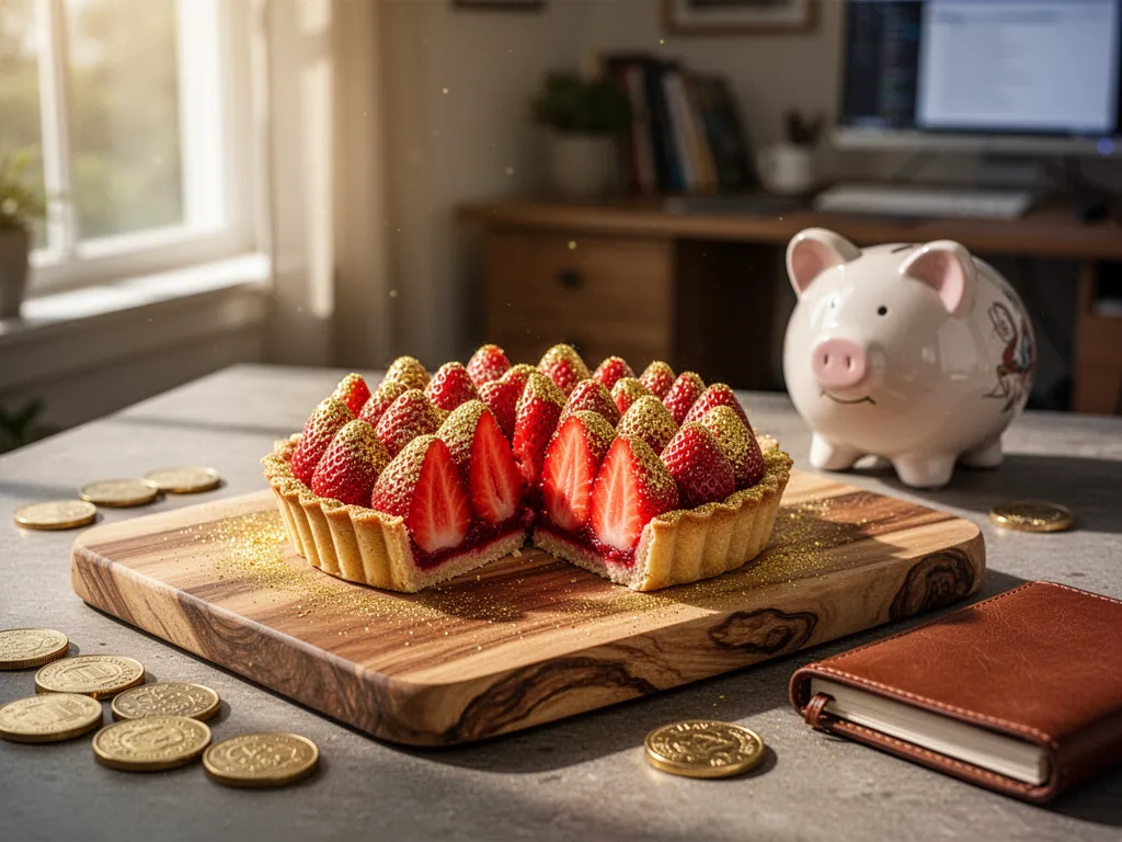 Gold-Dusted Strawberry Tart