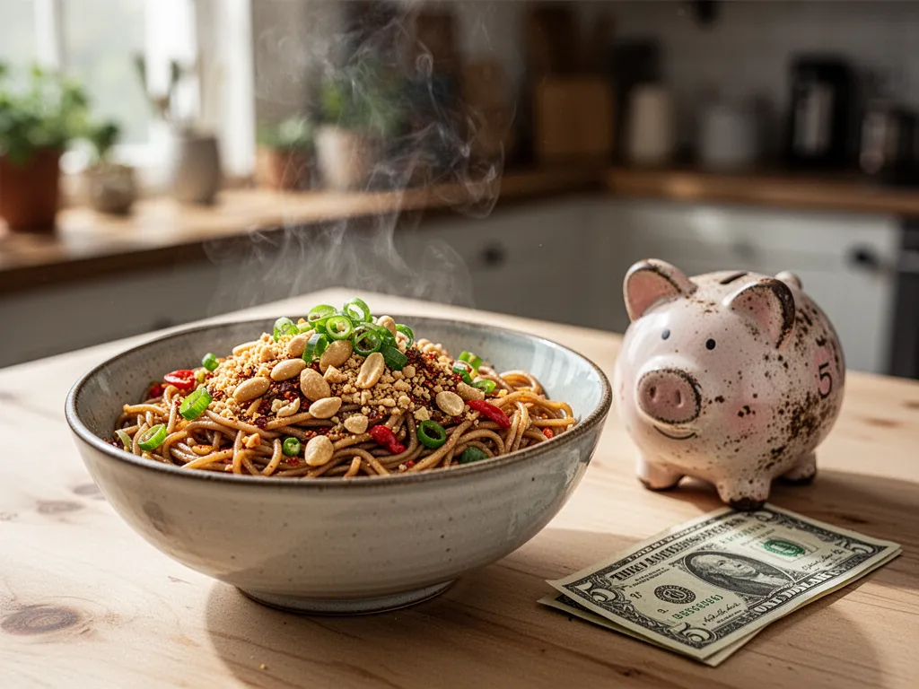 $5 Spicy Peanut Soba Noodles