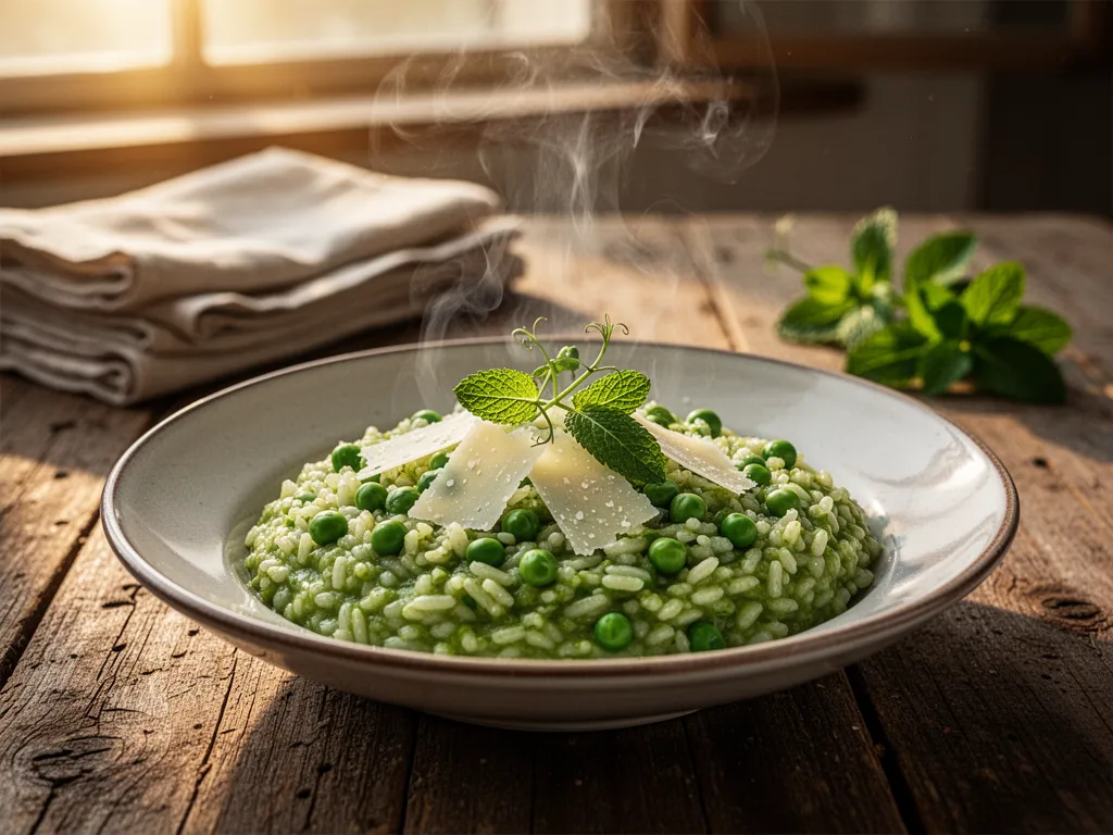 Elegant Pea & Mint Risotto