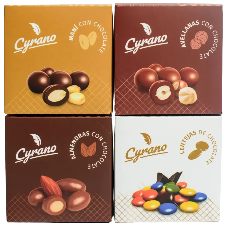Frutos secos bañados en chocolate
