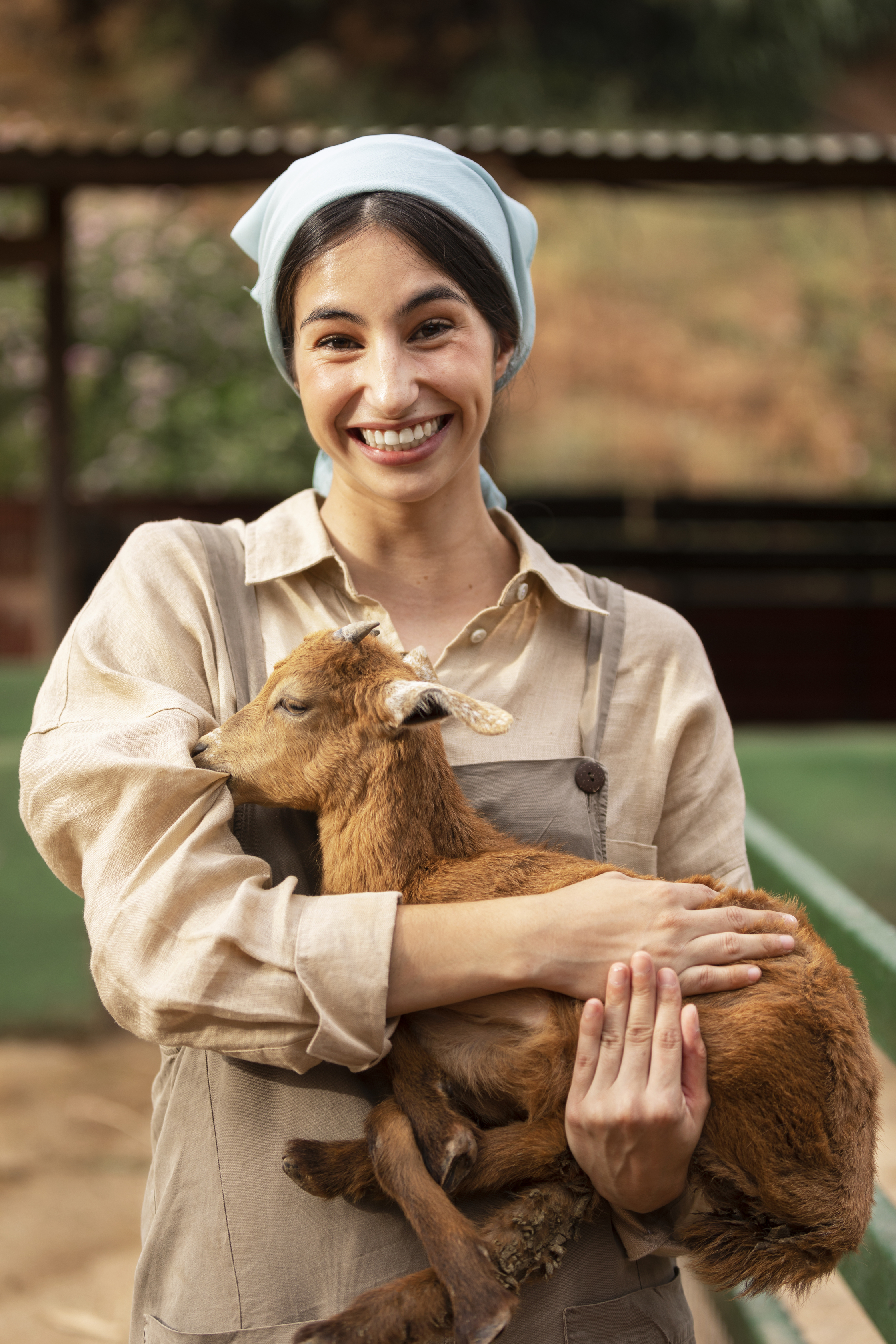 Woman with Goat