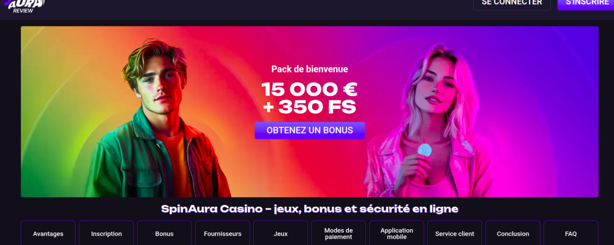Bonus de bienvenue au casino en ligne : ce qu’offre SpinAura aux nouveaux joueurs