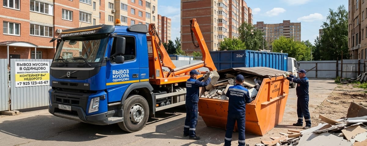 вывоз мусора Одинцово недорого: доступные варианты услуг