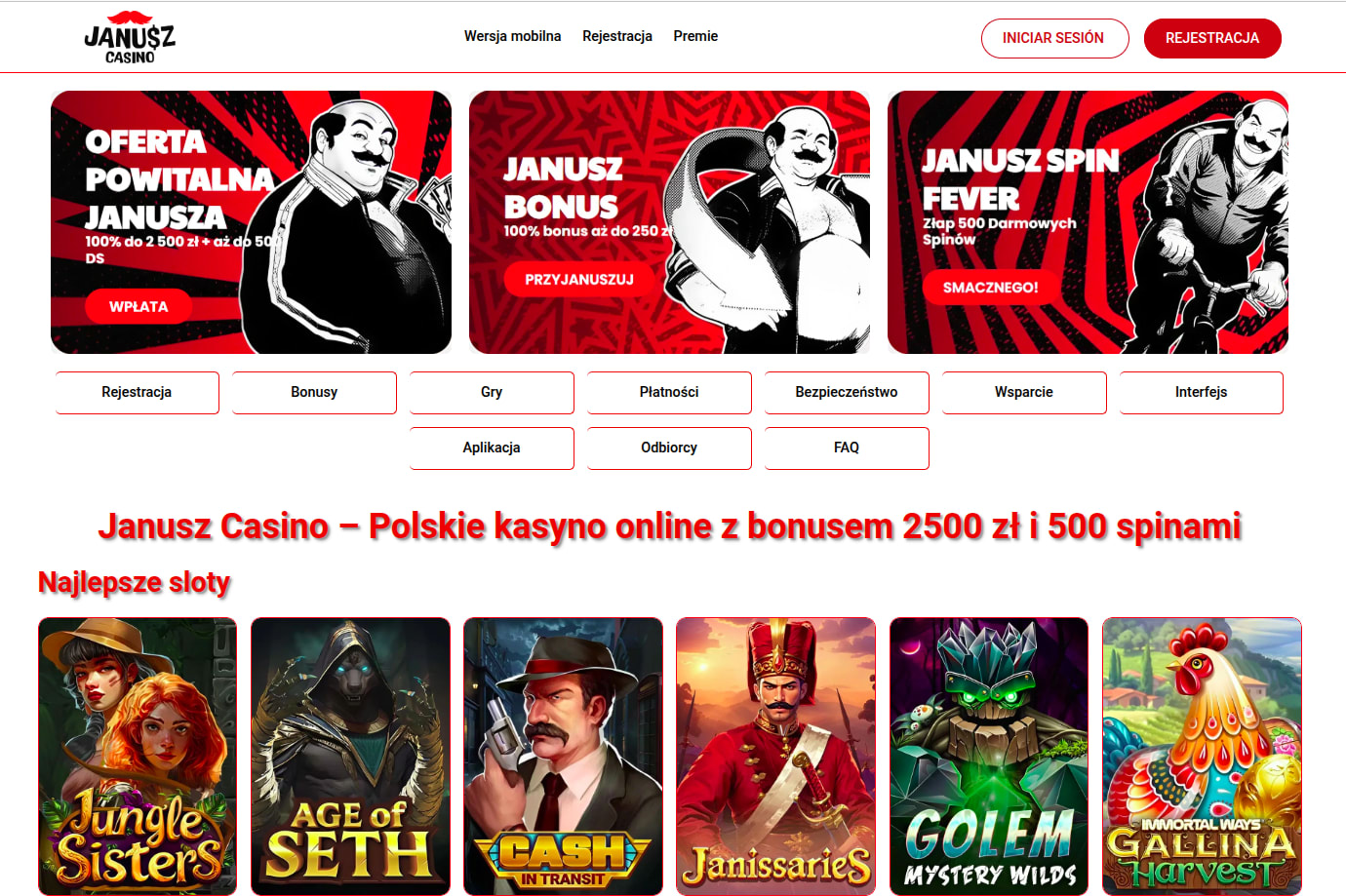 Najlepsze kasyna online dla graczy z Polski – poznaj Janusz Casino