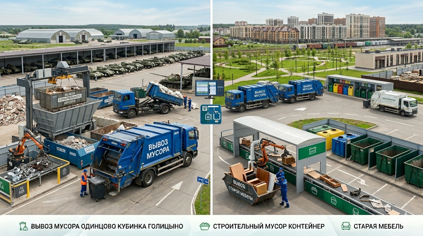 вывоз мусора Одинцово недорого с гарантией качества