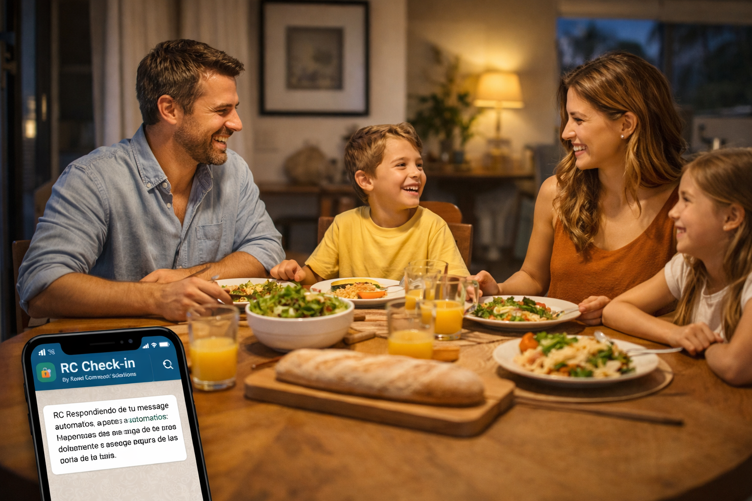 Pareja en entrada de apartamento