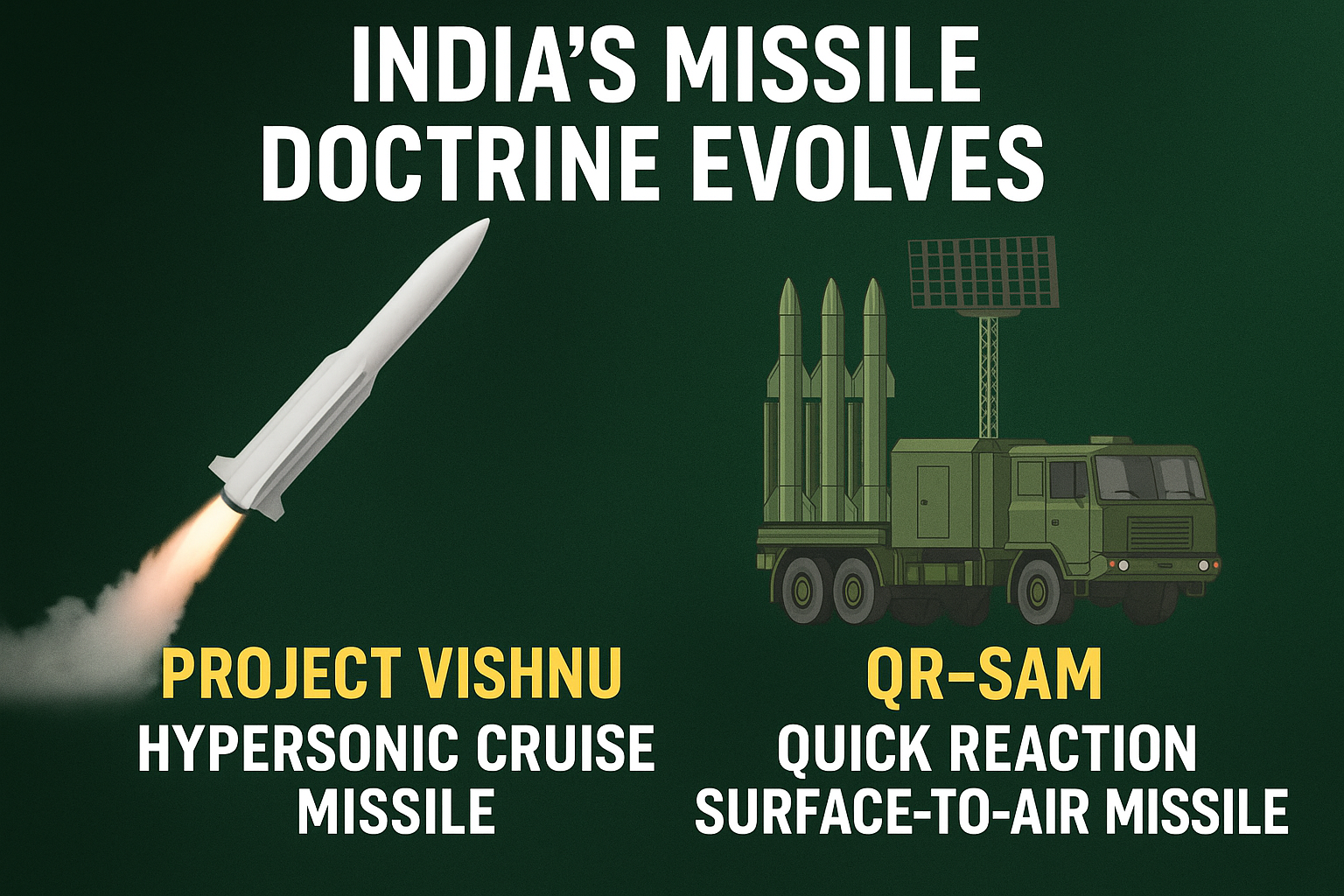 India’s Missile Doctrine Evolves: Project Vishnu and QR-SAM Redefine Future Warfare