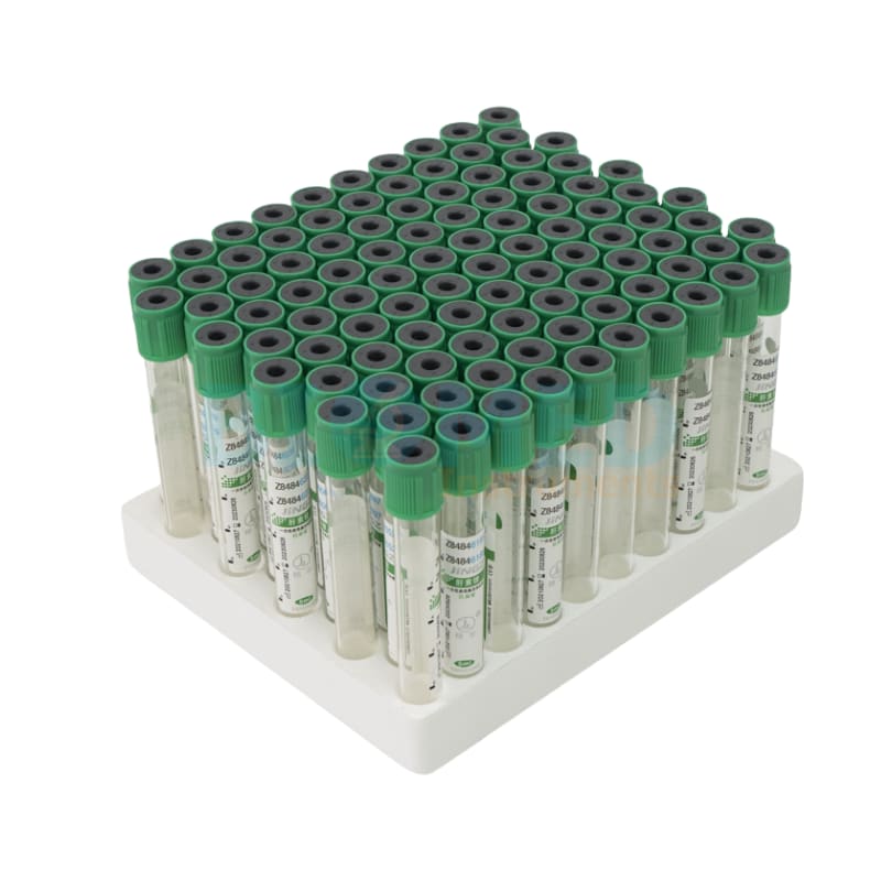 Tubo Tapa Verde Heparina 4 Ml, 100 Unid