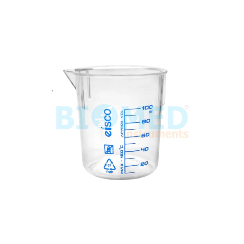 Vaso (Beaker) De Polipropileno Escala Azul 100 Ml Eisc