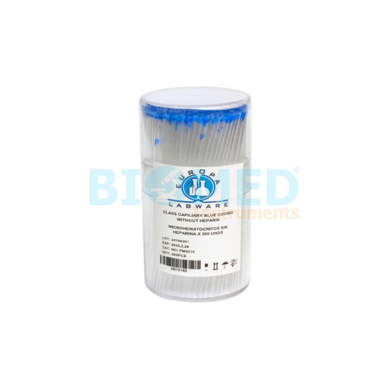Tubos Capilares Sin Heparina 500 Unid Eur
