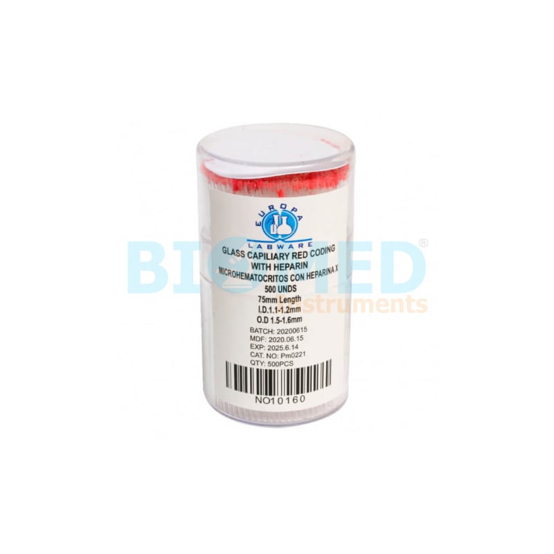 Tubos Capilares Con Heparina 500 Unid Eur