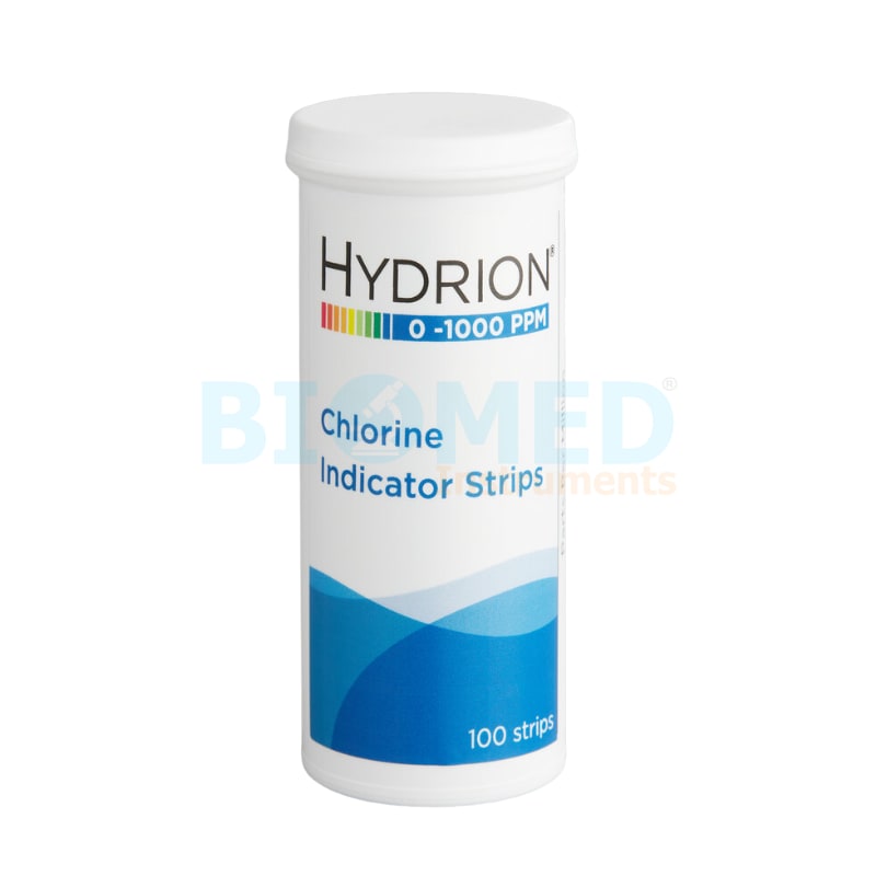 Tiras Para Prueba De Cloro En Desinfectantes 100 Unid Hydrion Ch-1000
