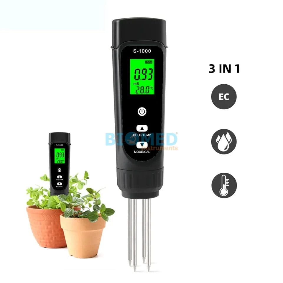 Medidor De Suelo Ec/Humedad/Temperatura Ec-Lab Yy-1000