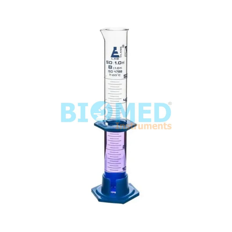 Probeta De Vidrio Base Plastica Clase B 50 Ml